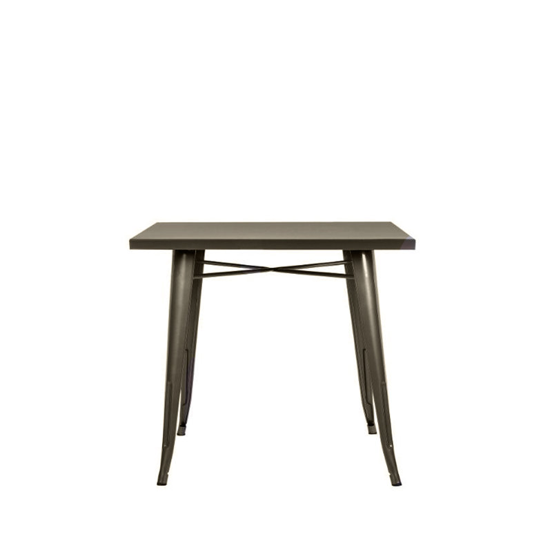 Tillar Metal Dining Table, Gunmetal
