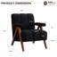 Fauteuil Draedyn rembourré avec pieds en bois massif-663062598-663062599