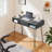 Kemah Wooden Computer Desk Rectangle Laptop Desk with Drawer and Open Shelf-478398009