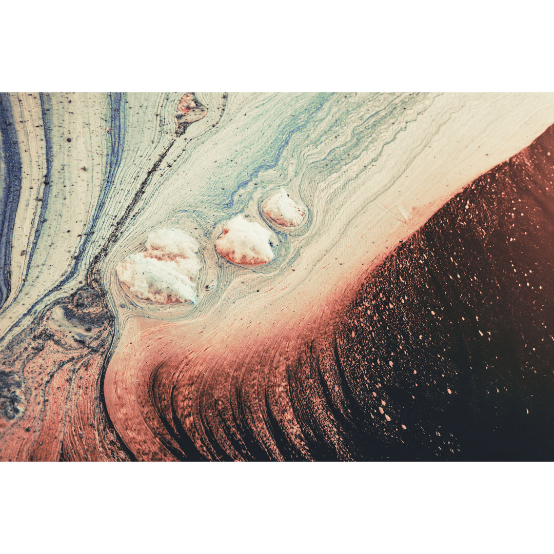 Wave Texture Water Background von Erika Parfenova - Kunstdrucke auf Leinwand