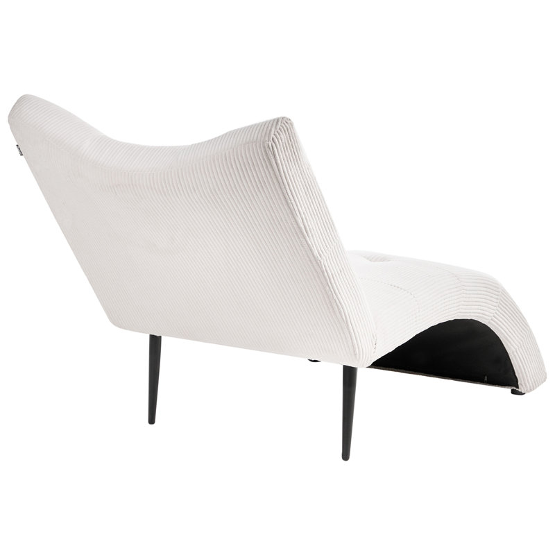 QUILLY Upholstered Chaise Lounge, White