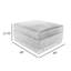 Repose-pieds Jeni, blocs de coin Modern 39 po, bois massif, polyester-102957807