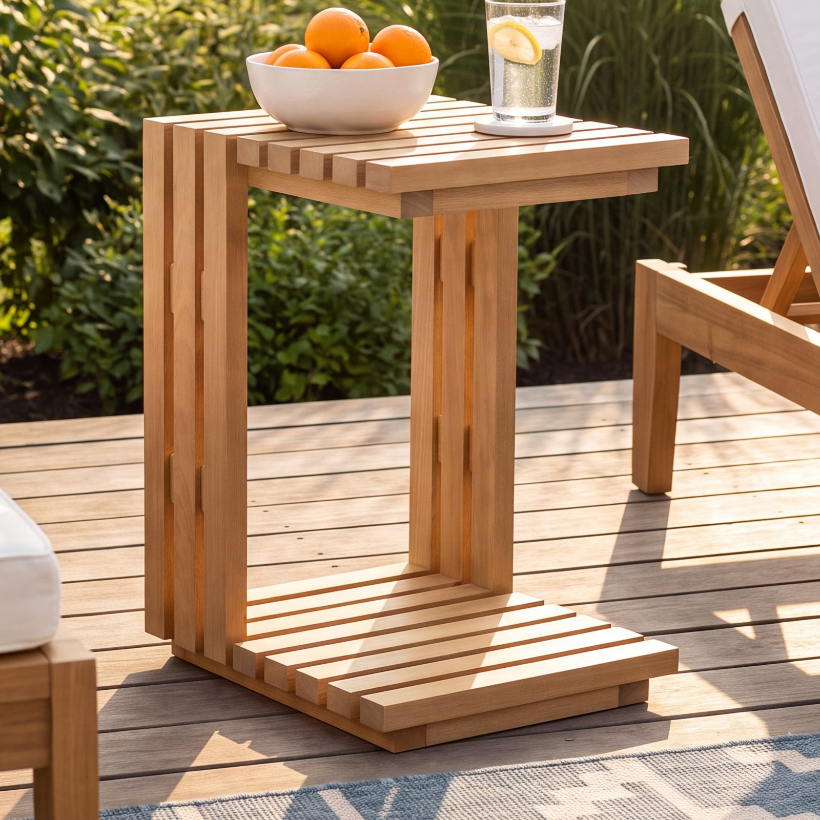 Pravin 14" Eucalyptus Patio Side Table