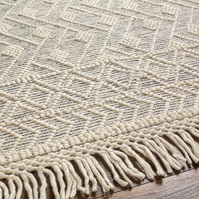 Anelisse Geometric Flatweave Area Rug in Beige/Gray, Runner 2'3" x 7'6"