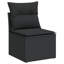  Ensemble de canapé de jardin en rotin PE grand modulaire noir