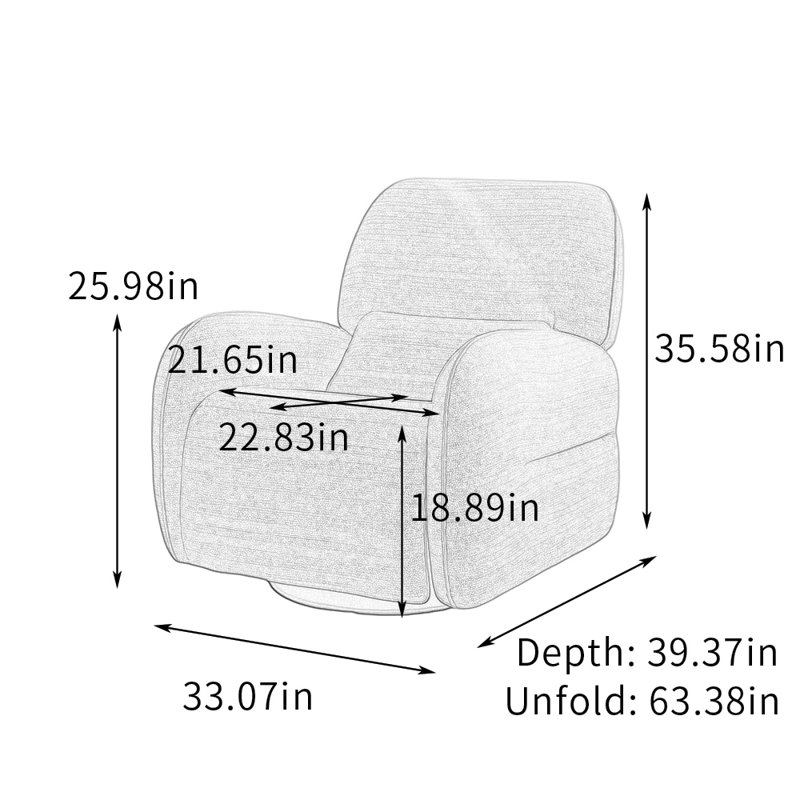 Fauteuil inclinable avec base en métal, Mélange de polyester beige