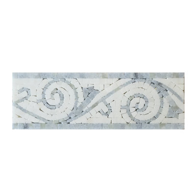 12'' x 4'' Marble Decorative Tile Insert