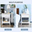Table de bout, table d'appoint à 2 niveaux avec tiroir et tablette de rangement, table d'appoint moderne