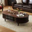 Table basse ovale de style rétro français-107195666