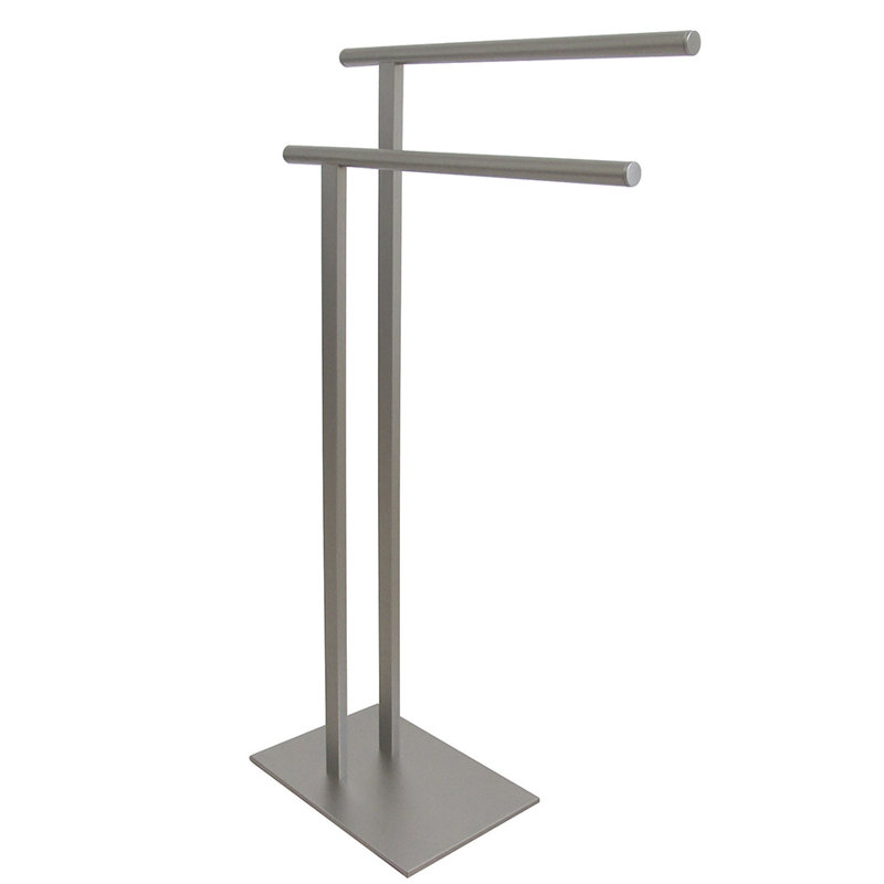 Kingston Brass Edenscape Freestanding Dual Towel Rack, Brushed Nickel