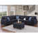Shayle Artificial Leather Modular Sectional With Ottoman