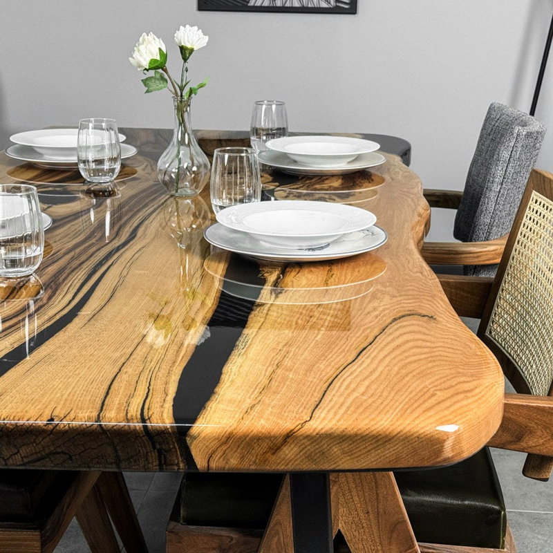 Table de salle à manger Live Edge, H 29,5 po x L 81,5 po x l 39,4 po