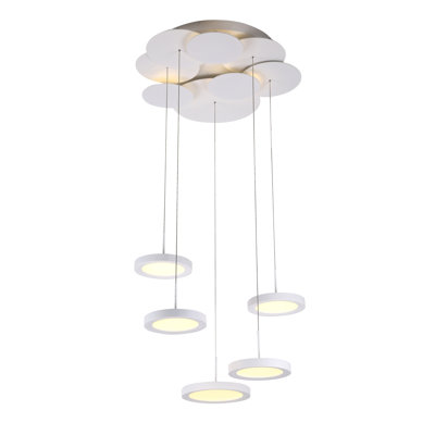 Daleyza 5 - Light White LED Cluster Pendant