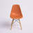 Plastic Dining Chair with Wooden Base-1386291252