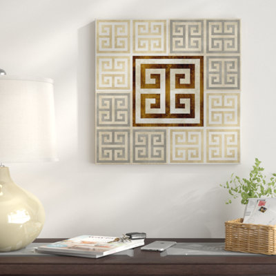 «Greek Key III» par Ellie Roberts, reproduction sur toile tendue sur châssis