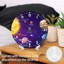 Spunker horloge murale, système solaire horloge murale 10 pouces, planètes Sun Earth petites horloges murales à piles décoratives pour cuisine / salon / chambre / salle de bain / salle à manger