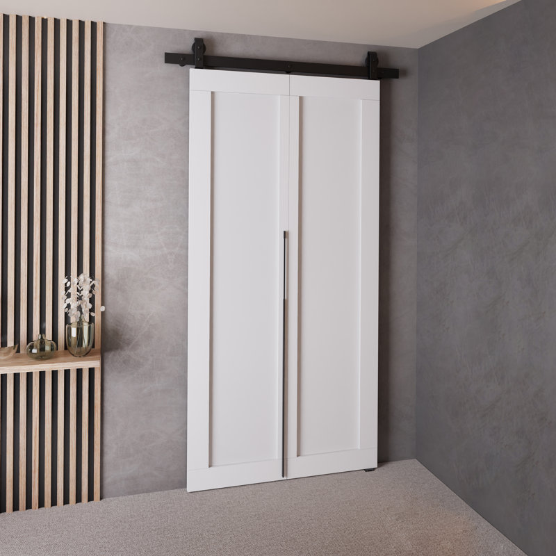 Folding Interior Door, 80 cm, White, M-1 Plain