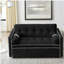 Modern 55.5" Pull Out Sleep Sofa Bed 2 Seater Loveseats Sofa Couch with side pockets, Adjsutable Backrest and Lumbar Pillows for Apartment Office Living Room-456663869