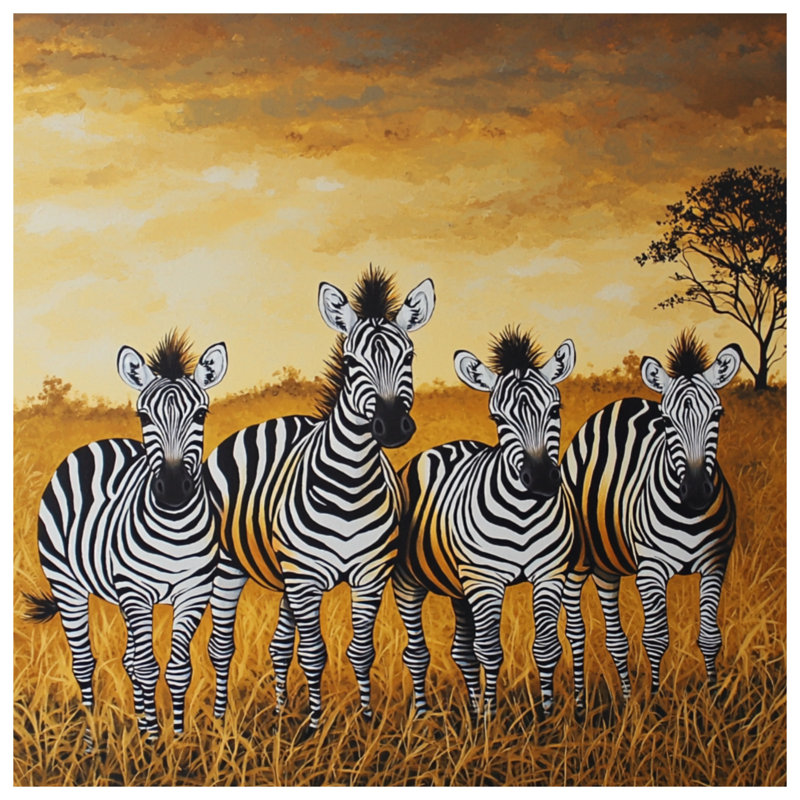 Couvre-lit matelassé Zebras In Savannah toutes tailles, Double