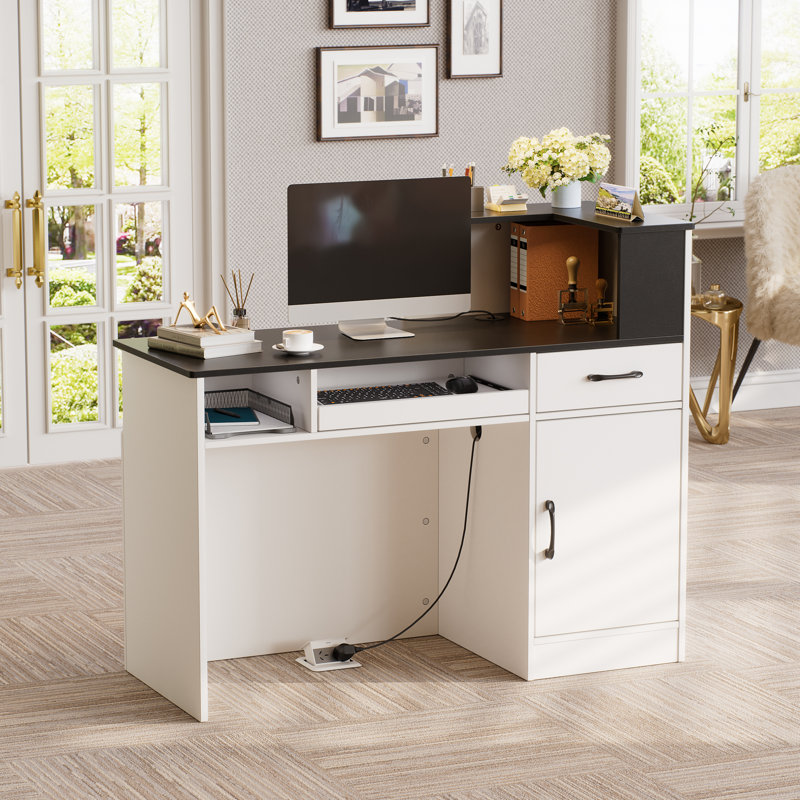 Rectangle Synthetic Laminate Reception Desk