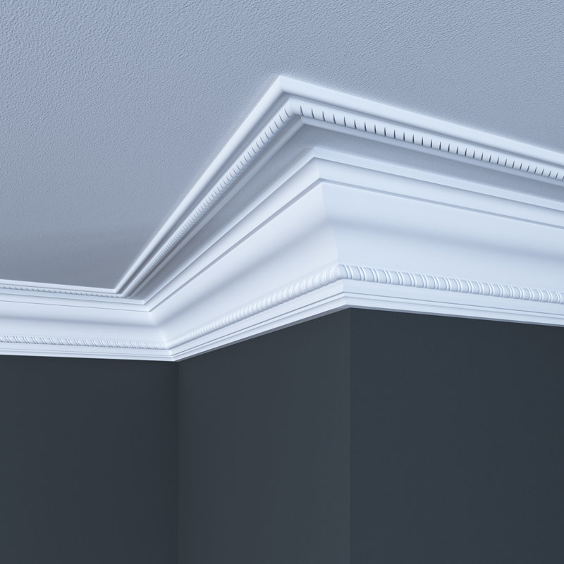 Unfinished White Hardwood Rope Detail Moulding, 8-ft