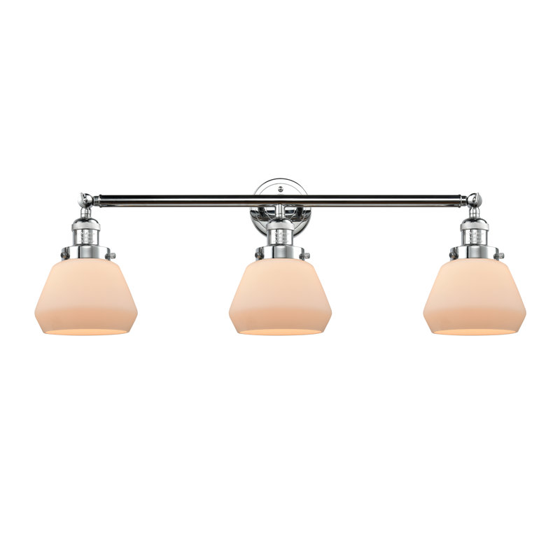 Chill 3 - Light Dimmable Vanity Light, Matte White, Polished Chrome, Bulb Not Included