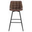 Upholstered Counter Stool with Metal Frame-61601233
