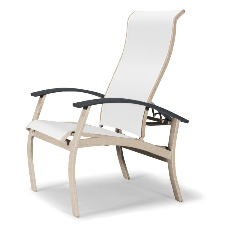 Chaise de patio Askar, Désert texturé, Graphite classique, Blanc 6D Sunbrella®