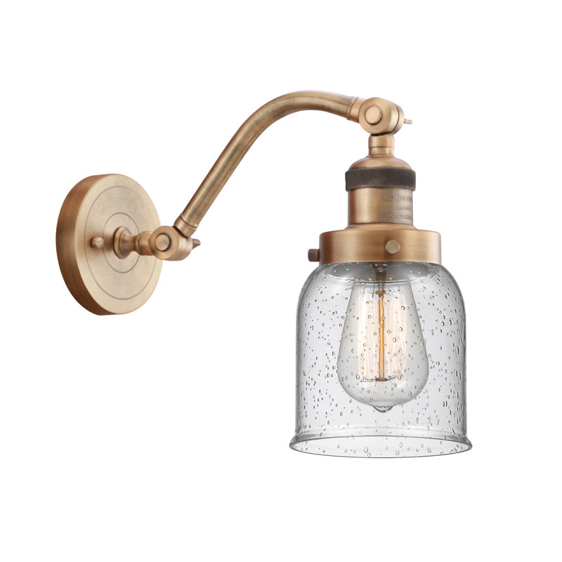 Zoie Armed Sconce, Brushed Brass