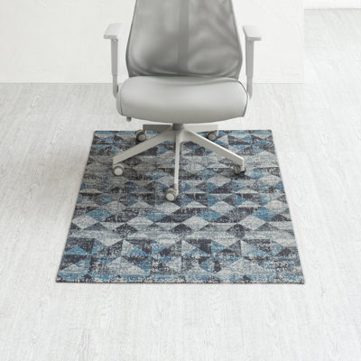 Tapis de chaise de bureau en jacquard de polyester avec support antidérapant Anji