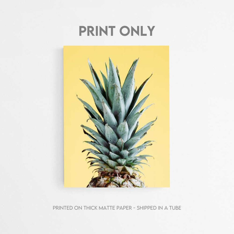 Impression d'art ananas: éclatante - formats et cadres multiples, H 42 po x l 56 po, Impression encadrée sans passe-partout