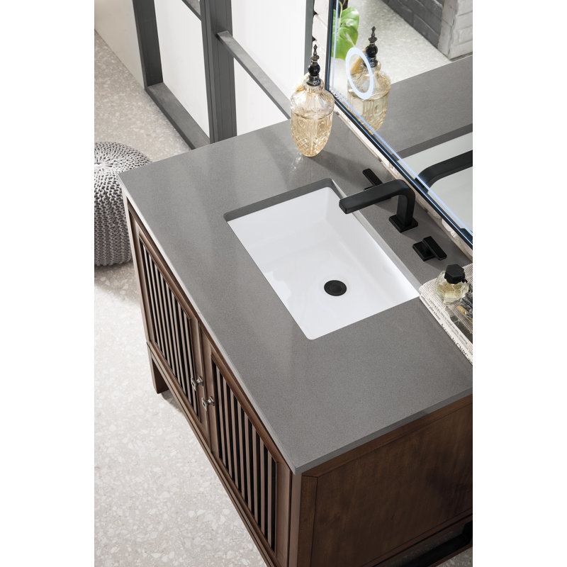 Athens 36'' W Single Vanity, Lime Delight, 8" Widespread, Glossy White
