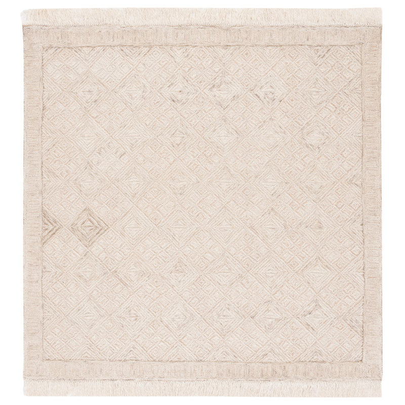 Hilley 803 Area Rug In Ivory / Sage, Square 6'