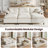 108'' Comfy U Shaped Sectional Modular 6-piece Cloud Sofa With 3 Ottomans Tool-free Easy Assembly Corduroy Fabric-1391639145