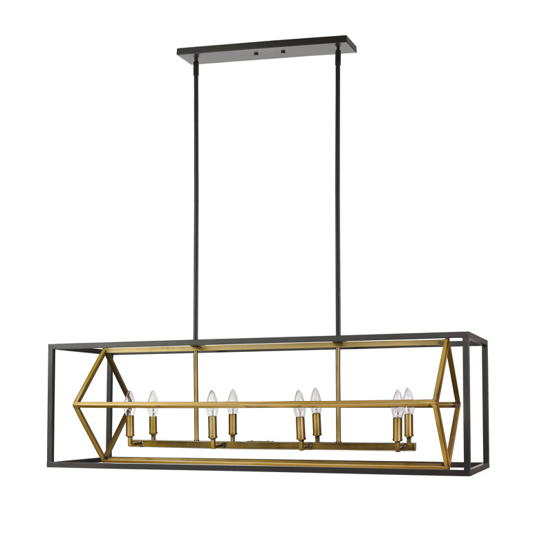 Goulart 8 - Light Kitchen Island Pendant, Olde Brass/Bronze