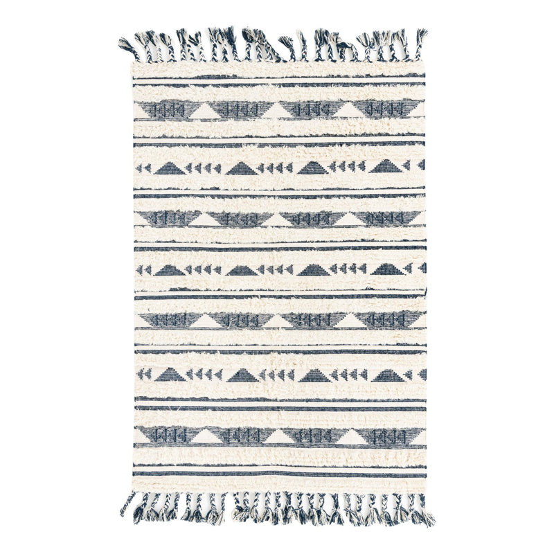 Performance Wool Geometric Indoor Rug, Rectangle 6'1" x 9'