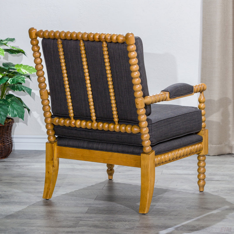 Fauteuil Spindle, chêne vieilli, gris anthracite