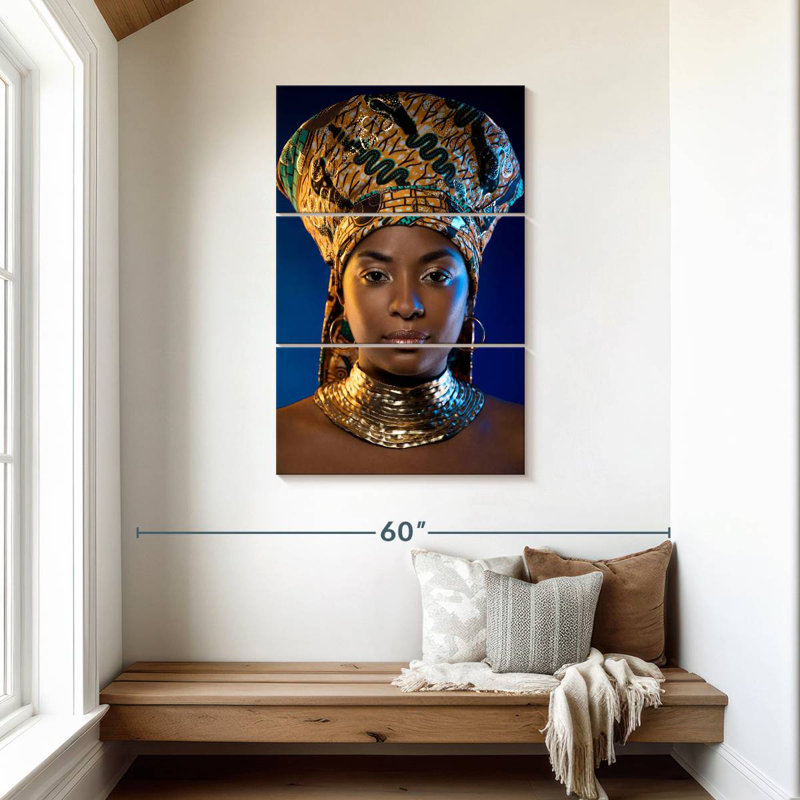 Leisha, femme noire majestueuse, H 45 po x l 28 po