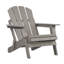 Chaise Adirondack pliante en bois gaufré surdimensionnée avec dossier et siège pré-assemblés, chaise de patio en bois pour patio, piscine, terrasse