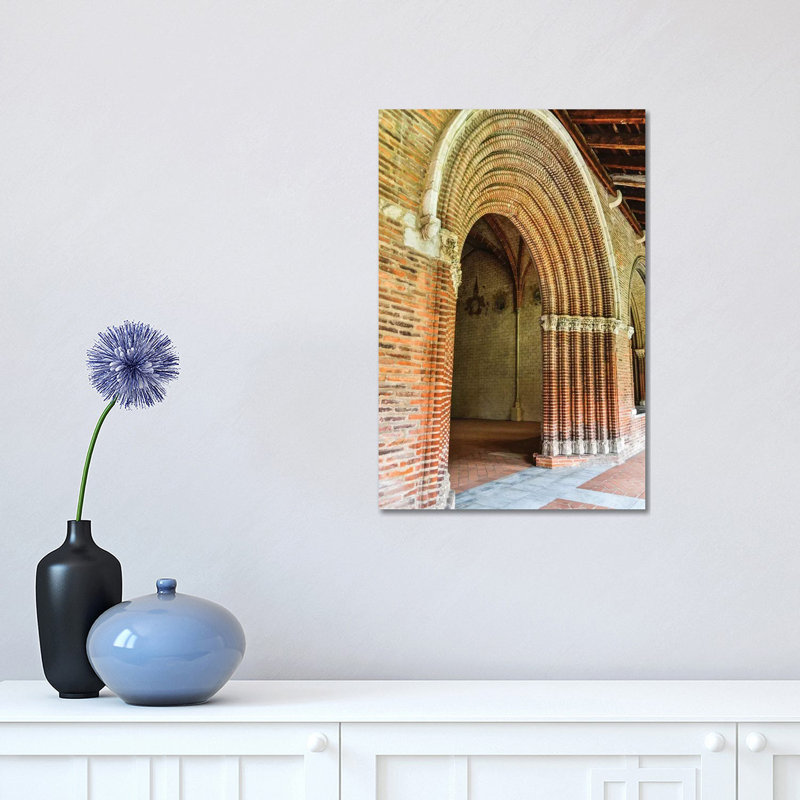 Arched Entrance to the Courtyard, Church of the Jacobins, Toulouse, France 1 Piece Wrapped Canvas Wall Art