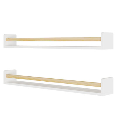 Ezmerelda 2 Piece Paulownia Floating Shelf