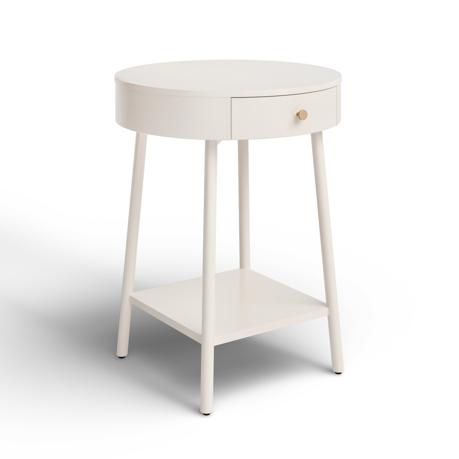 Tuaca 1 - Drawer 20" Nightstand in White/Neutral