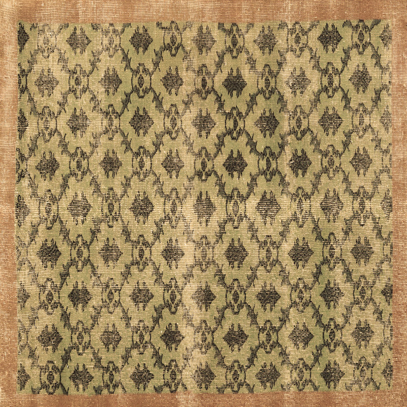 Tapis brun traditionnel Traditional 2447, Carré 3 pi