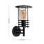 Spruce Head Black Outdoor Wall Lantern-28875743