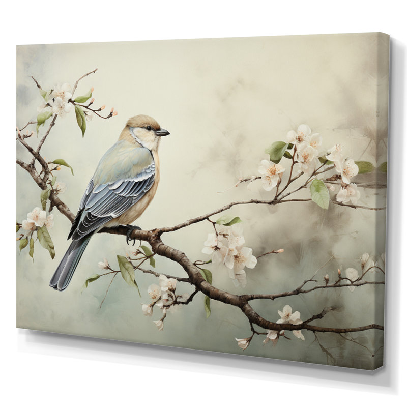Oiseau majestueux, oiseau, art mural, Toile tendue, H 34 po x l 44 po x P 1,5 po