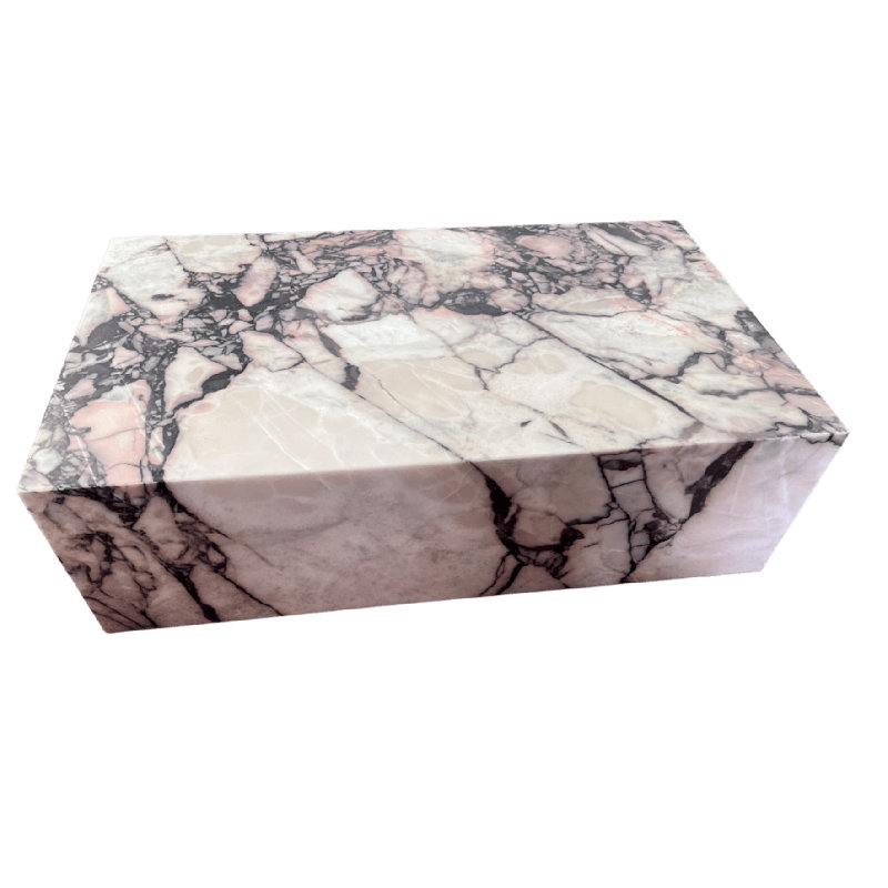 Table basse en marbre véritable - marbre rose Calacatta