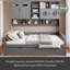 Lit de jour en bois avec lit gigogne simple, armoire et tablette tout-en-un-1111723454-1111723452