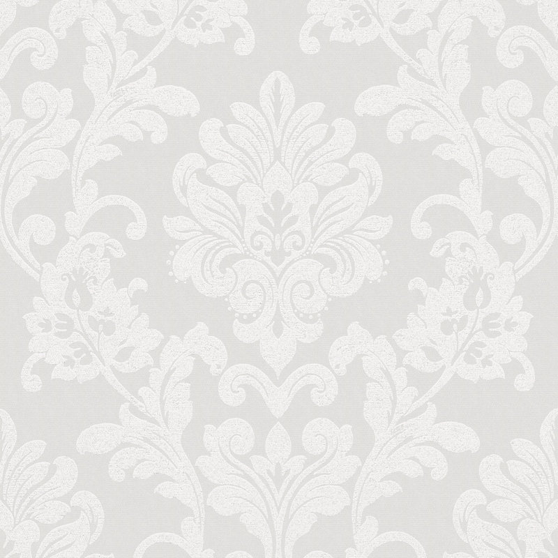 Ninti Industrial Effects Giltter Floral Damask Wallpaper Roll 10.05m x 53cm