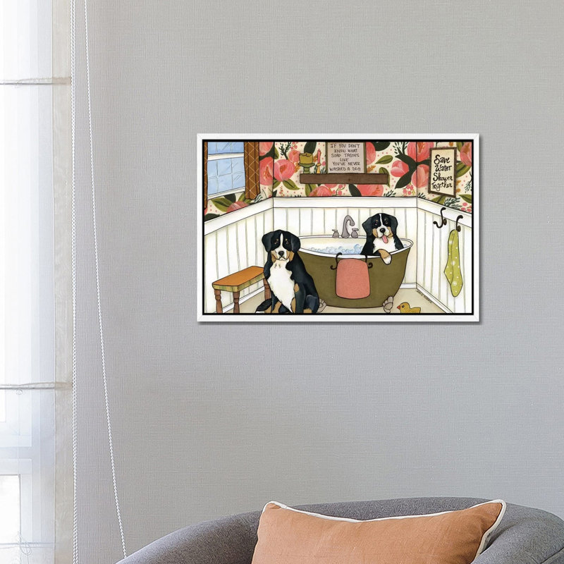Soap Taste Like by Jamie Morath - Print on Canvas, 45.72cm H x 66.04cm W x 3.81cm D, White Floater Framed