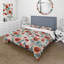 Ensemble de housse de couette à motif floral bleu et rouge-700875234